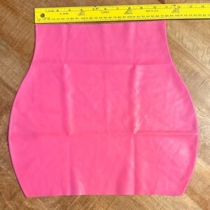 Vibrant kink Pink latex sexy micro mini Skirt small valentines body booty